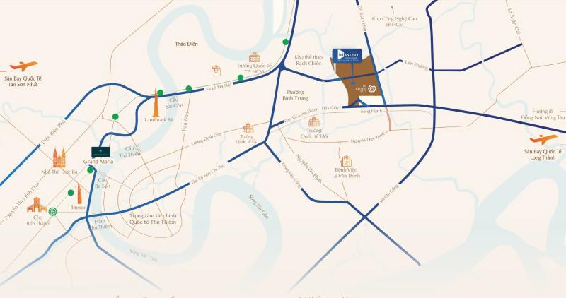 Vị trí dự án Masteri Cosmo Central