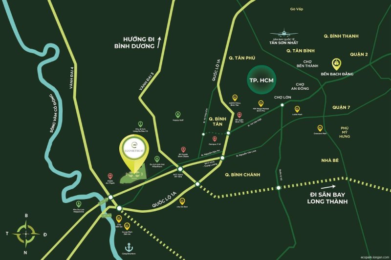 Vị trí Ecopark Long An