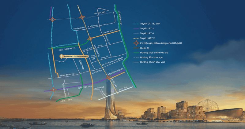 Downtown Đà Nẵng sở hữu vị trí “kim cương” tại số 01 Phan Đăng Lưu, phường Hòa Cường