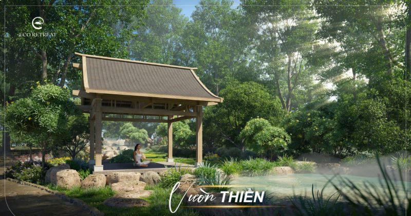 Vườn yoga & khu thiền