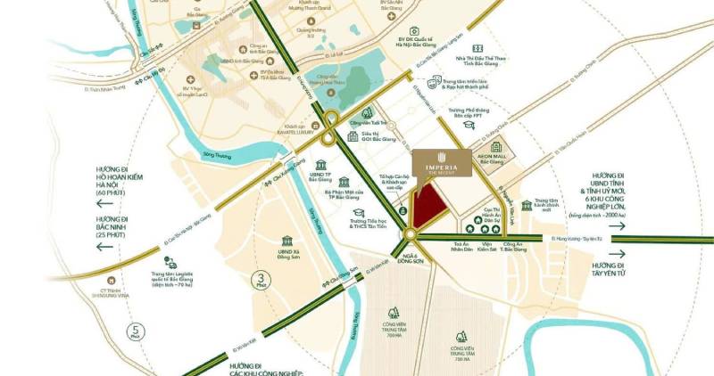 Vị trí Imperia The Regent Bắc Giang