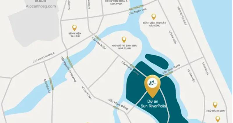 Vị trí Sun Riverpolis Đà Nẵng