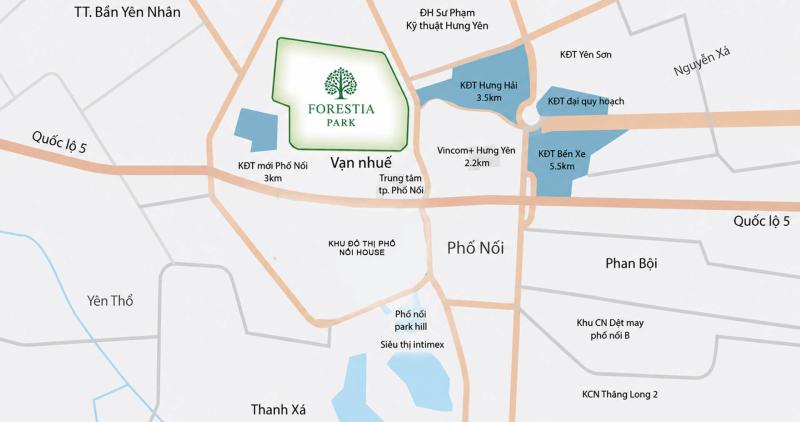 Vị trí MIK Phố Nối Hưng Yên
