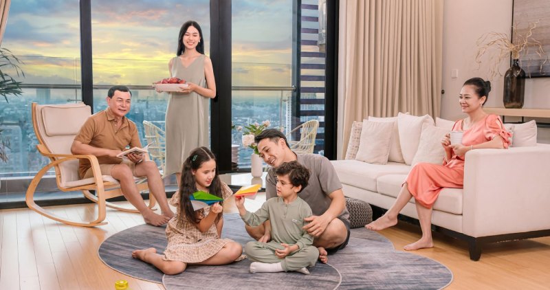 Diện tích rộng rãi, đáp ứng nhu cầu sinh hoạt của gia đình