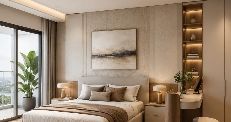 Tổng quan căn hộ 1 phòng ngủ Masteri Cosmo Central