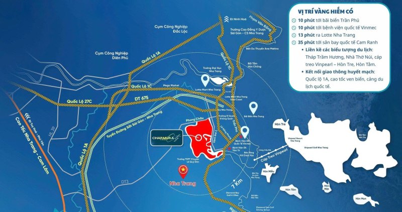 Vị trí Sun Charmora City Nha Trang